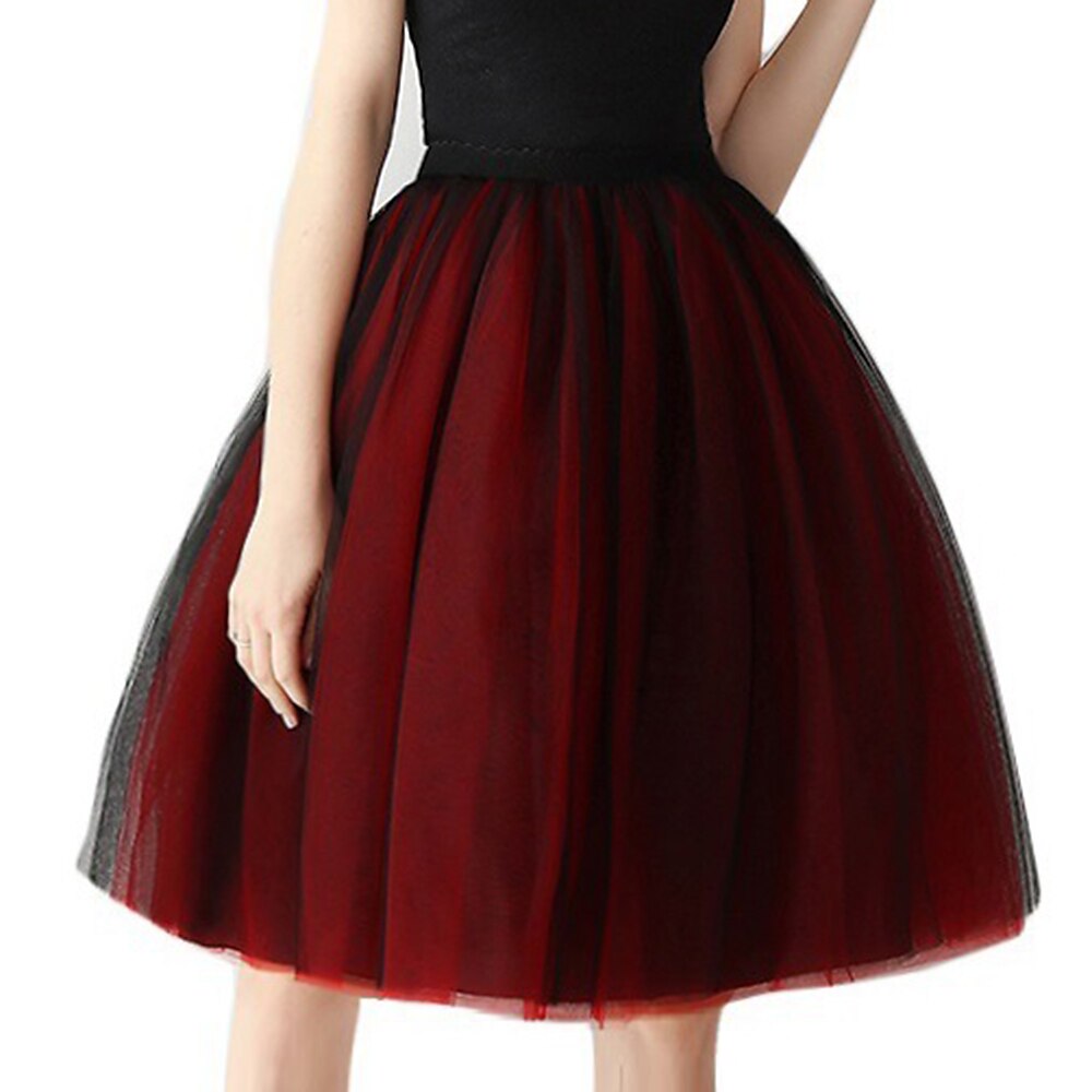 Retro Vintage 1950er Reifrock Krinoline Unterrock Tüllrock A-Linie Damen Maskerade Party-Abendmode Cocktailparty Teegesellschaft Erwachsene Rock Lightinthebox