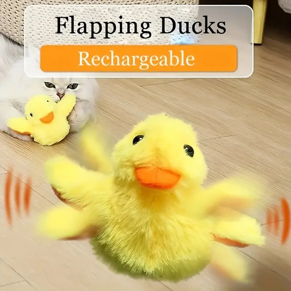 Interaktives elektrisches Spielzeug mit USB-Aufladung - flatterndes Enten-Katzenspielzeug für Bewegung Unterhaltungsplüschmaterial, geeignet für alle Rassen Lightinthebox