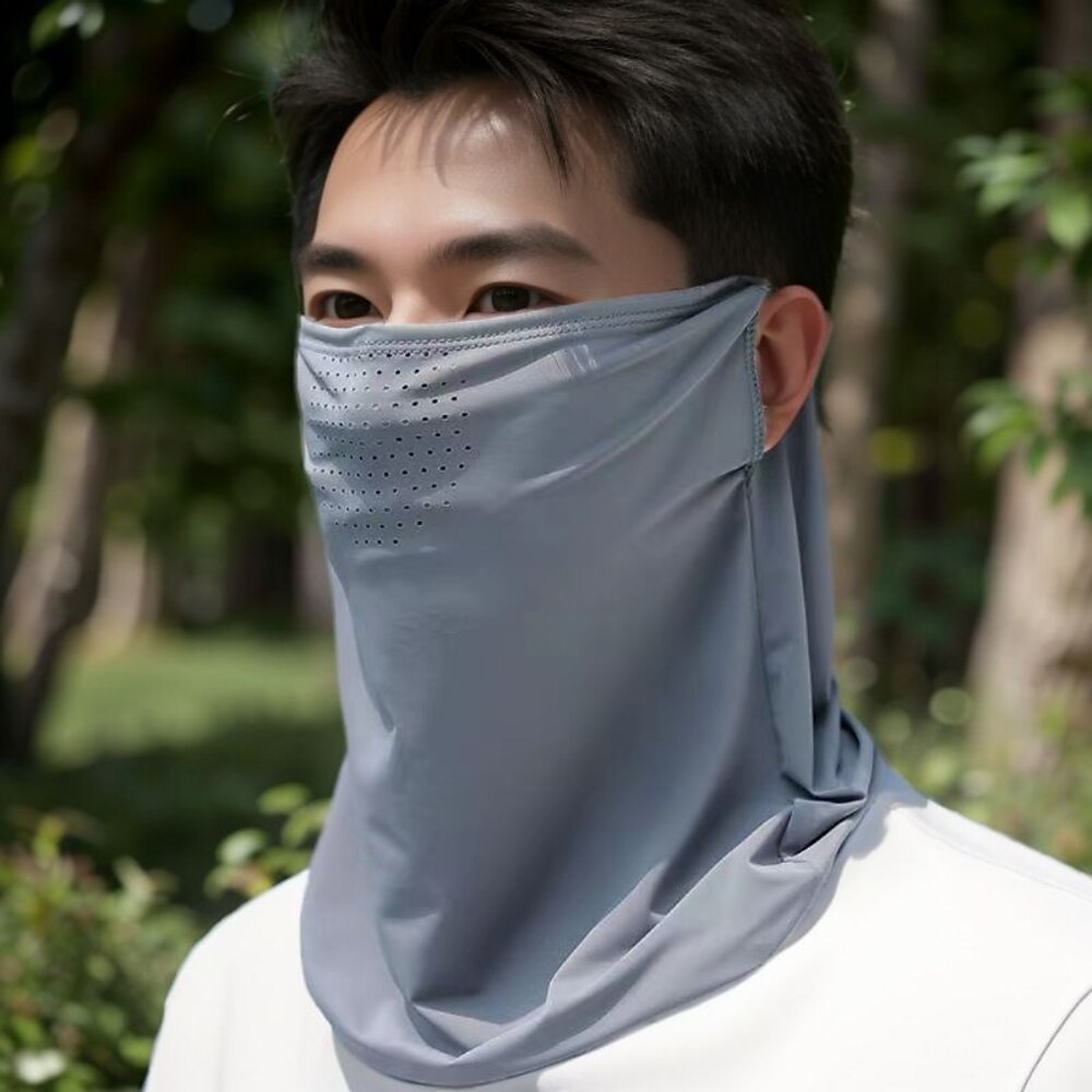Halstuch-Gesichtsmaske mit UV-Schutz, atmungsaktivem Sonnenschutz aus Eisseide, Staubschutz für Reisen, Autofahren und Outdoor-Aktivitäten Lightinthebox