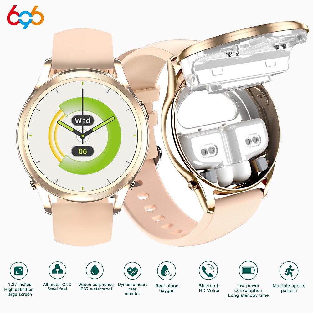 696 X17MINI Smartwatch 1.27 Zoll Smartwatch Fitnessuhr Bluetooth Anruferinnerung Schlaf-Tracker Herzschlagmonitor Kompatibel mit Android iOS Damen Herren Freisprechanrufe Nachrichtenerinnerung Uhren Lightinthebox