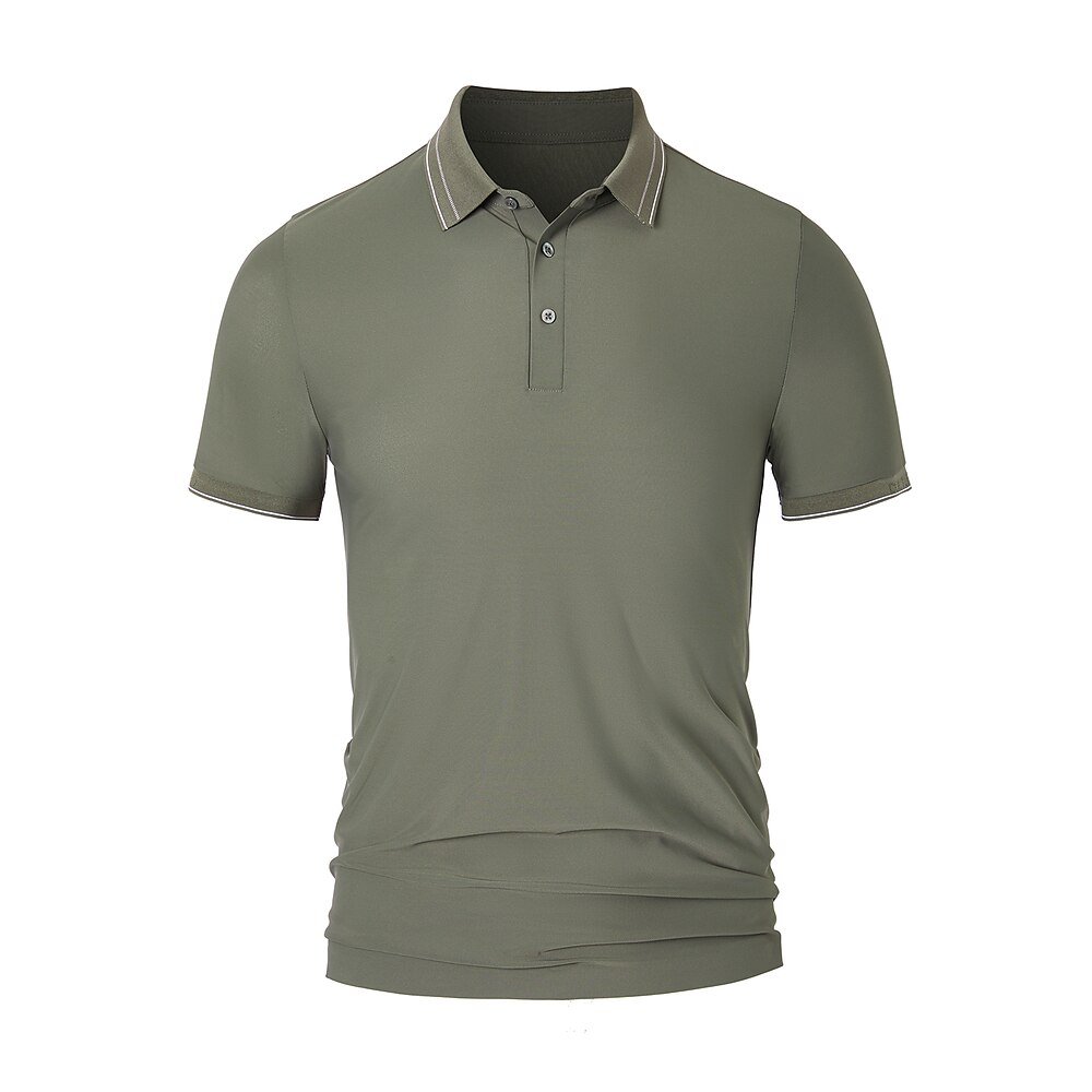 Herren Polo Strick-Polopullover Geschäft Lässig Revers Kurzarm Formell Farbblock Knöpfe Sommer Schwarz Braun Armeegrün Polo Lightinthebox