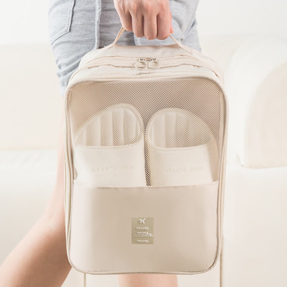 Reiseschuh-Aufbewahrungstasche, 3-lagiger, verdickter, staubdichter, tragbarer Schuh-Organizer, praktische Reise-Tragetasche Lightinthebox