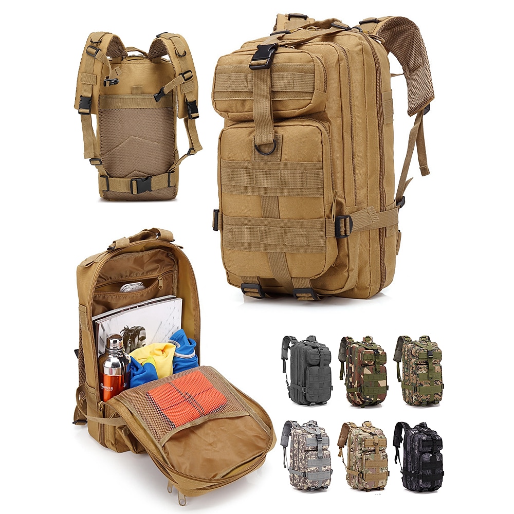 Taktischer Outdoor-Rucksack für Herren mit mehreren Fächern und Molle-System - robust und praktisch für Outdoor-Sportbegeisterte wie Wandern, Camping und Militäraktivitäten Lightinthebox