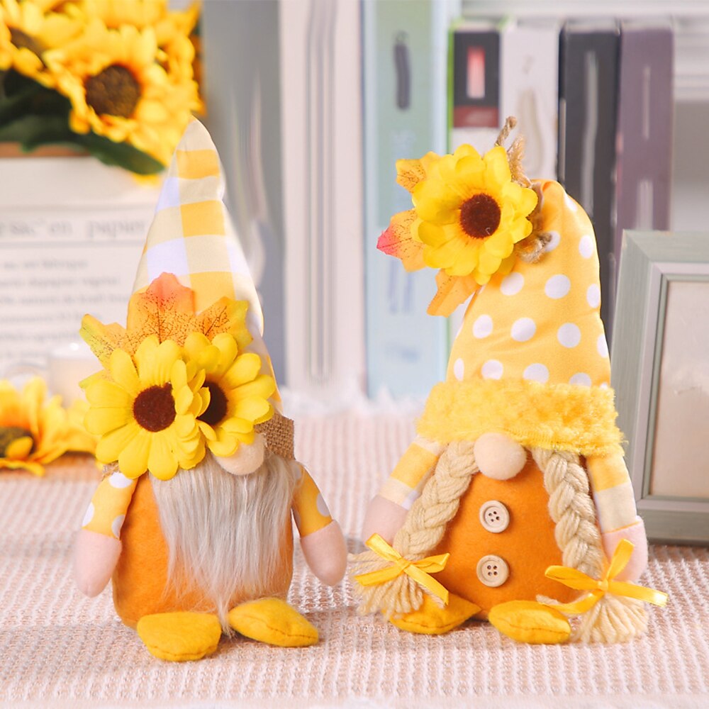 Bienentag Gnom Geschenk Dekoration Sonnenblumen Paar-Themen Rudolph Puppe stehende Dekoration Puppe Figur Requisite Lightinthebox