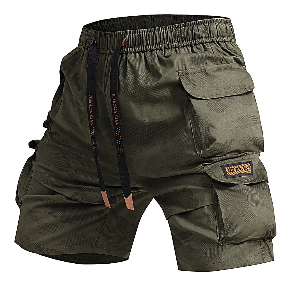 Herren Cargo-Shorts Camping-Shorts Shorts mit Camouflage-Muster Wander-Shorts Elastischer Bund Gerader Schnitt 6 Taschen Einfach Tarnung Feuchtigkeitsableitend tragbar Knielang Outdoor Lässig Täglich Lightinthebox