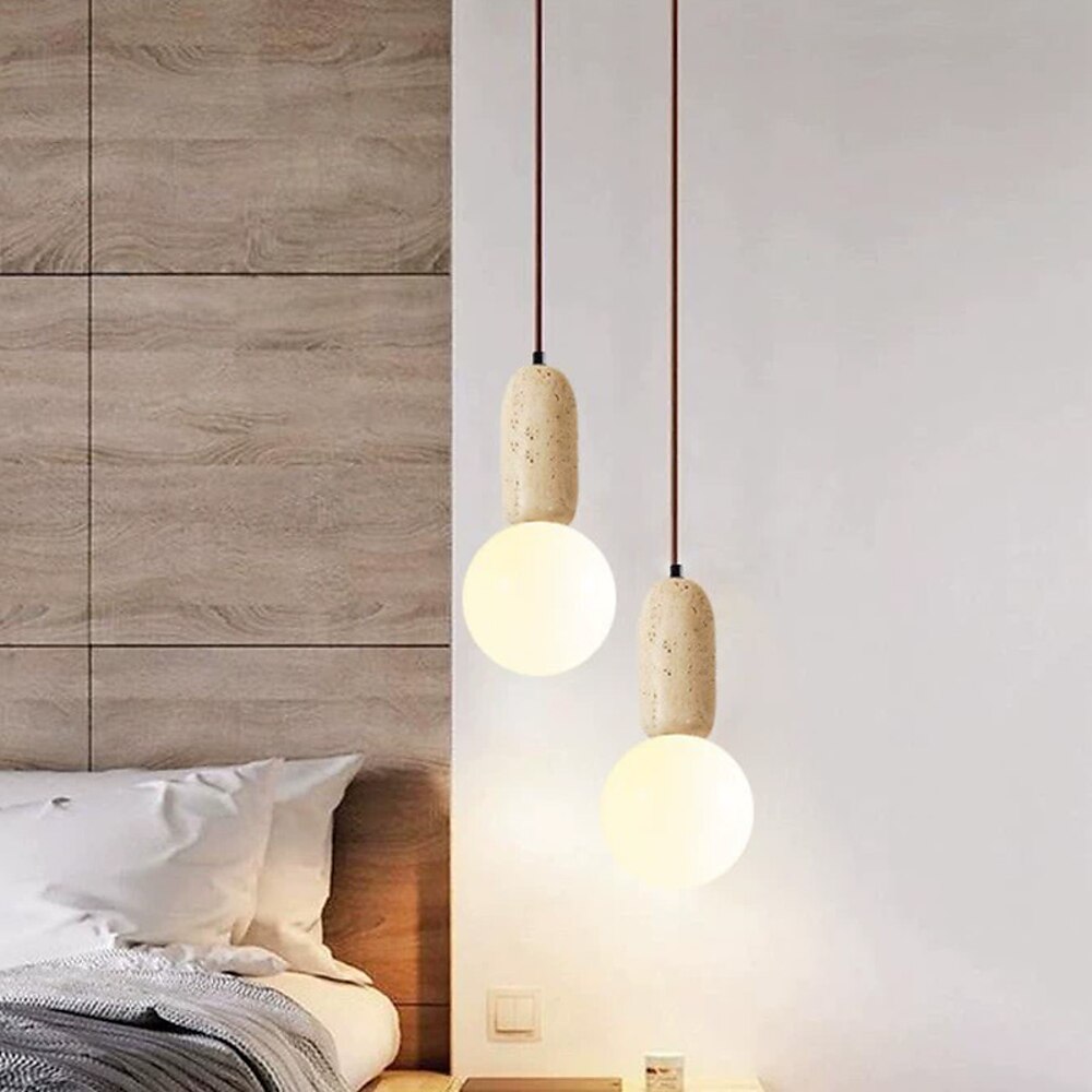28 cm Kugel-Design Hängelaternen-Design Geometrische Formen Pendelleuchte Stein Glas Künsterlischer Stil Vintage-Stil Klassisch Vintage Landhausstil 110-120V 220-240V Lightinthebox