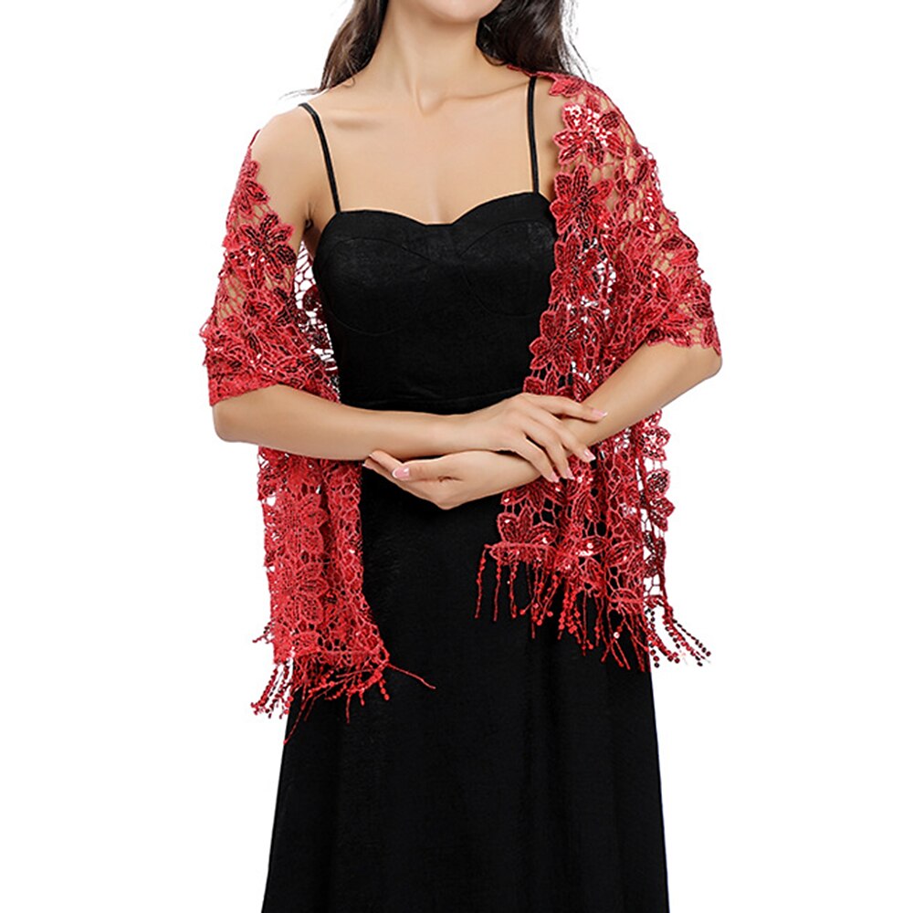 Damenumhang Elegant Ärmellos Polyester Hochzeit Schals Mit Quaste Für Party Frühling Sommer Lightinthebox