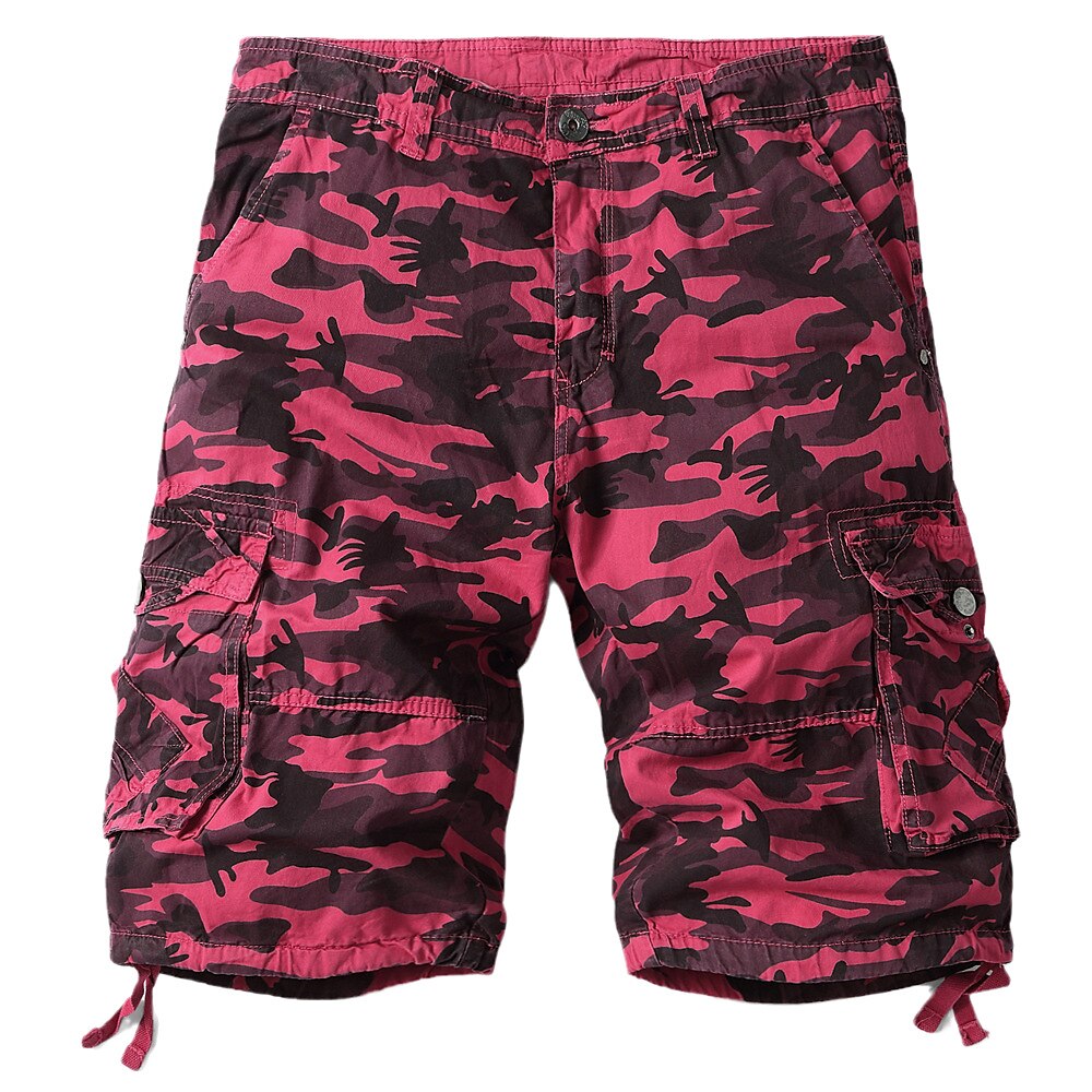 Herren Cargo-Shorts Camping-Shorts Shorts mit Camouflage-Muster Shorts Wander-Shorts Mehrere Taschen Gerader Schnitt Tarnung Feuchtigkeitsableitend tragbar Knielang Outdoor Lässig Täglich Mode Lightinthebox