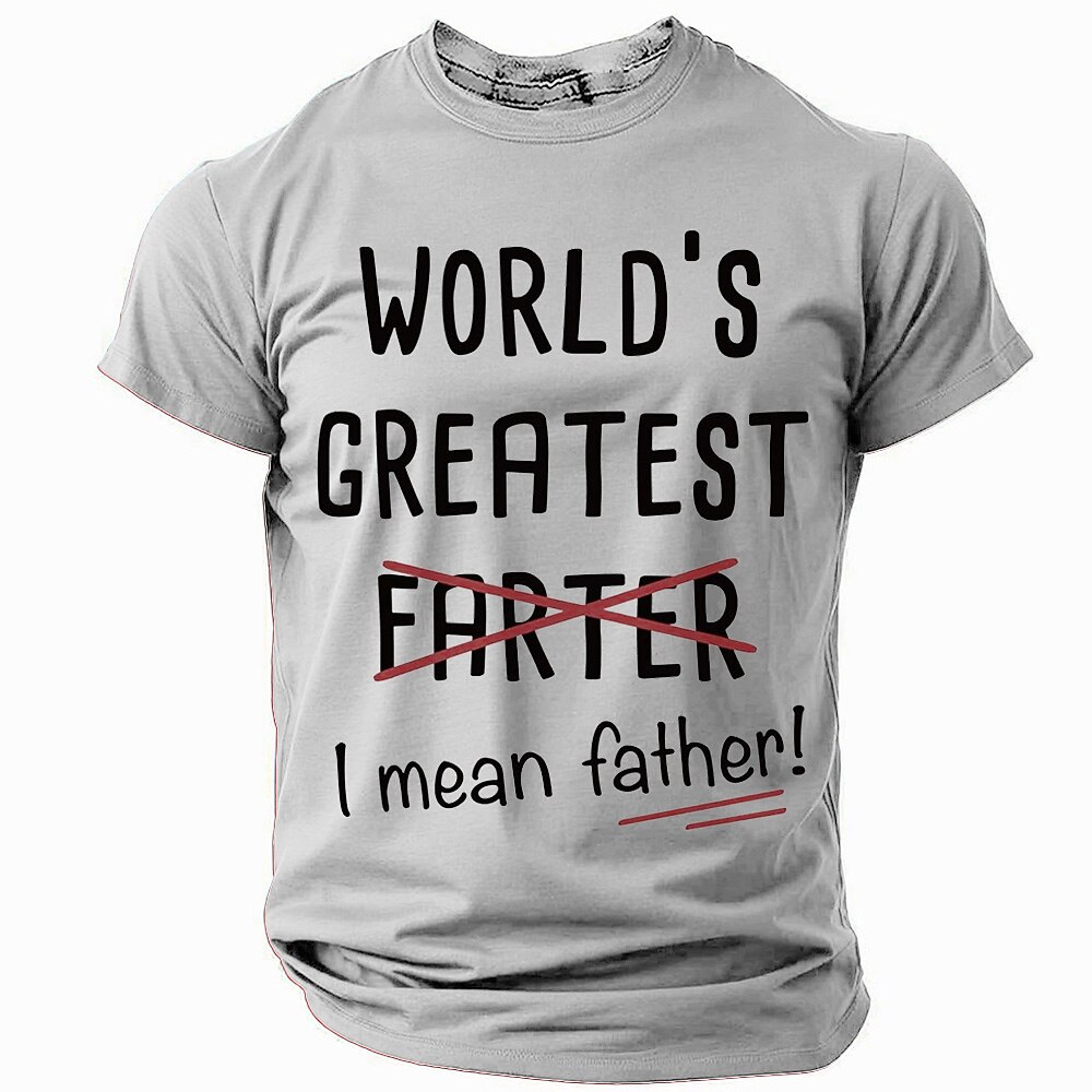Herren Lustig Vater T Shirt Kurzarm T-Shirt 3D-Druck Rundhalsausschnitt Hemd Mode Täglich Straße Täglich Blau Grün Hellgrau Sommer Frühling Bekleidung S M L XL XXL XXXL Lightinthebox