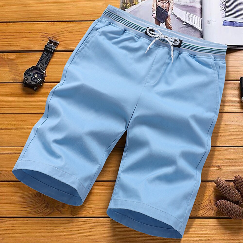 Herren Schicke Shorts Arbeitsshorts Kordelzug Elastischer Bund Mehrere Taschen Einfach Komfort tragbar Knielang Outdoor Sport Täglich Mode Lässig Schwarz Marineblau Lightinthebox
