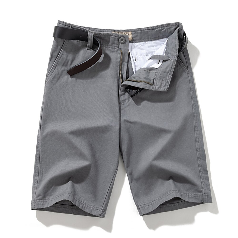 Herren Schicke Shorts Arbeitsshorts Reißverschluss Knöpfe Tasche Einfach Komfort Atmungsaktiv Kurz Outdoor Urlaub Sport Lässig Schwarz Armeegrün Lightinthebox