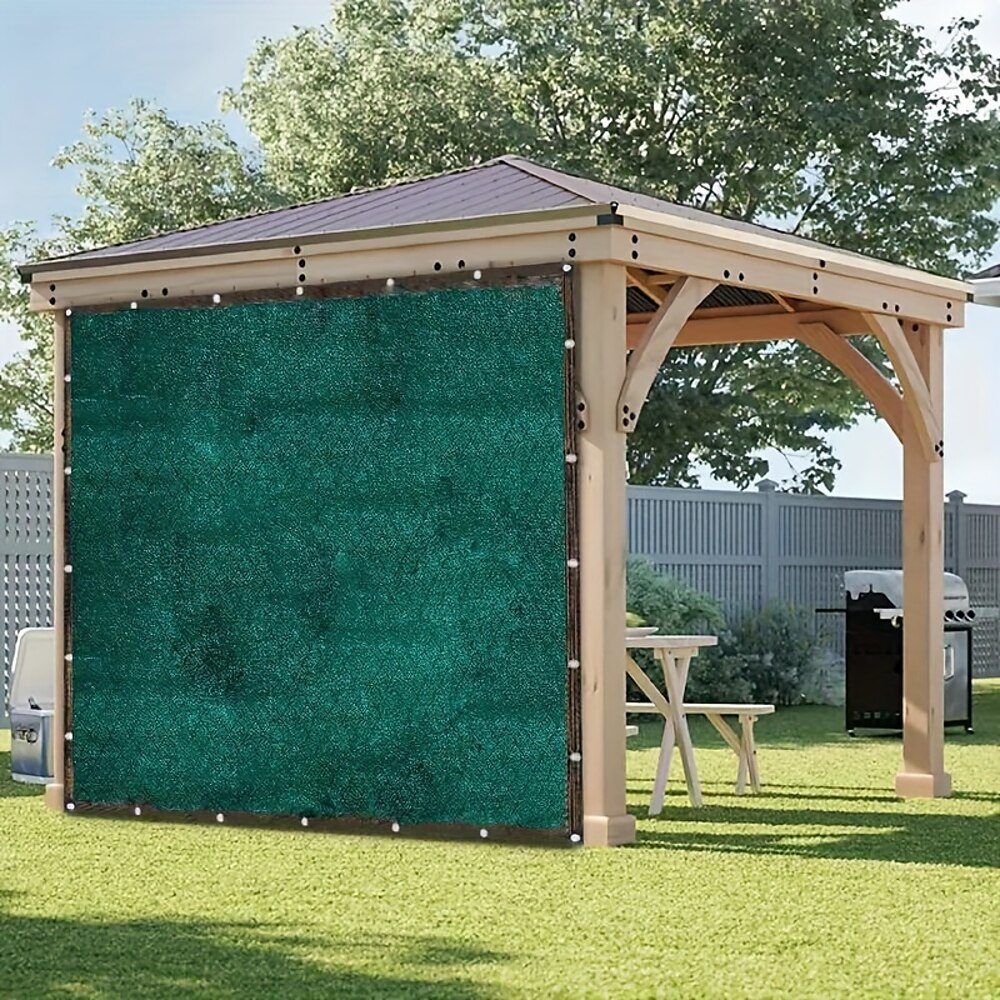 Grünes Schattentuch in mehreren Größen, Sonnenschutznetz für den Außenbereich, Sichtschutz - atmungsaktives Netz mit UV-Schutz für Terrasse, Balkon und Garten - grünes Schattentuch für Pflanzen Lightinthebox