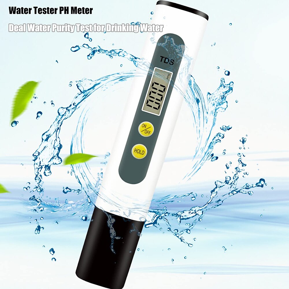 TDS-Wasserqualitätstester, präzises und zuverlässiges pH-Meter für Hydrokulturwasser, ideales Wassertestgerät für Trinkwasser, Aquarien, Innengärten, selbstgemacht Lightinthebox