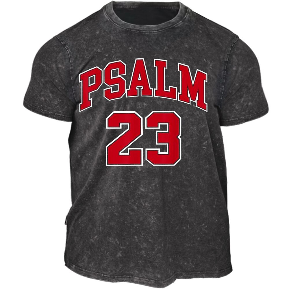 Herren Retro Vintage Glaube T-Shirt Gewaschenes Hemd Baumwolle Kurzarm Grafik Hemd Schwarz Bequemes T-Shirt Straße Täglich Modedesigner-Kleidung Lightinthebox