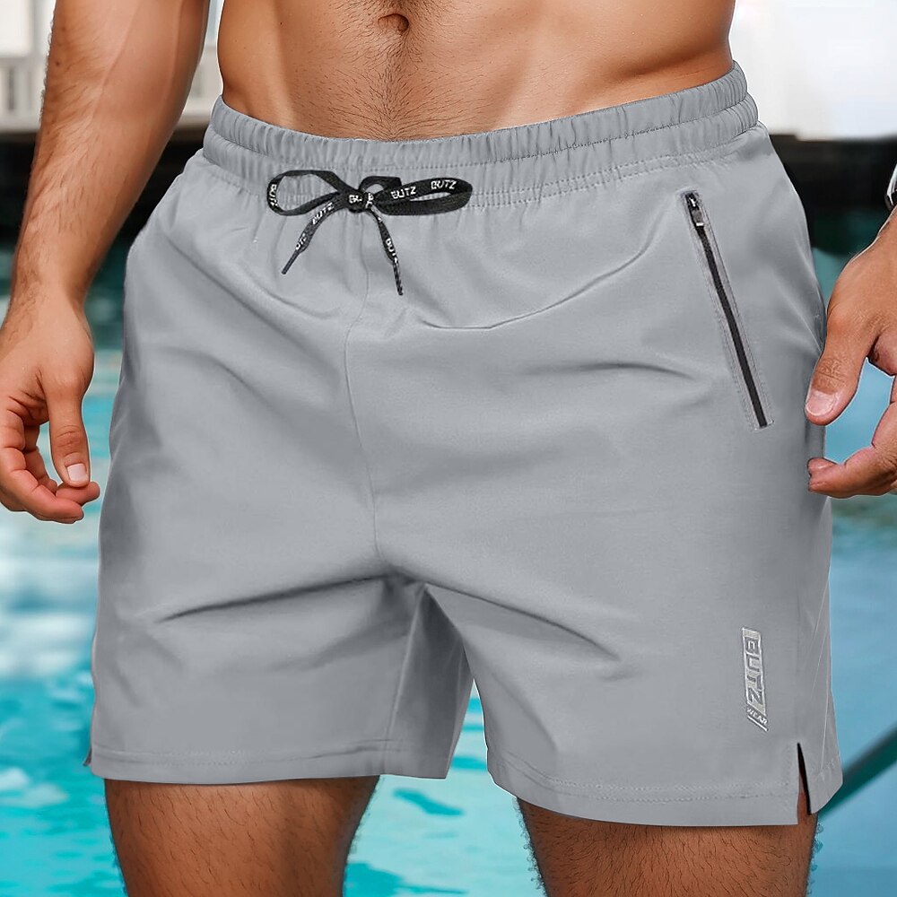 Herren Aktiv Shorts Trainingsshorts Laufshorts Freizeitshorts Tasche Kordelzug Elastischer Bund Einfarbig Atmungsaktiv Schnelltrocknend Knielang Sport im Freien Lässig Täglich Lässig / Sportlich Lightinthebox