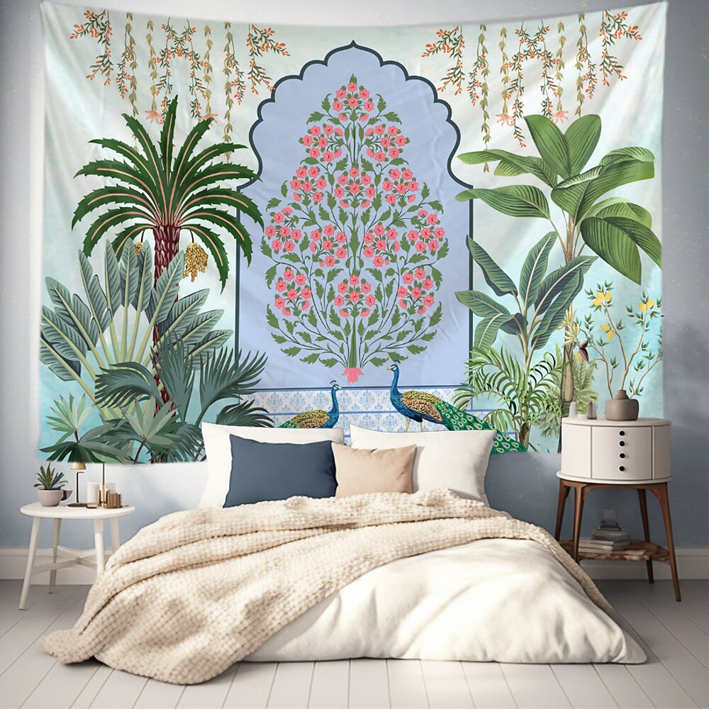 Baum des Lebens Wandteppich große Wandkunst Wandteppich Wanddekoration Fotohintergrund Decke Vorhang Wohnraum Schlafzimmer Einrichtung Lightinthebox