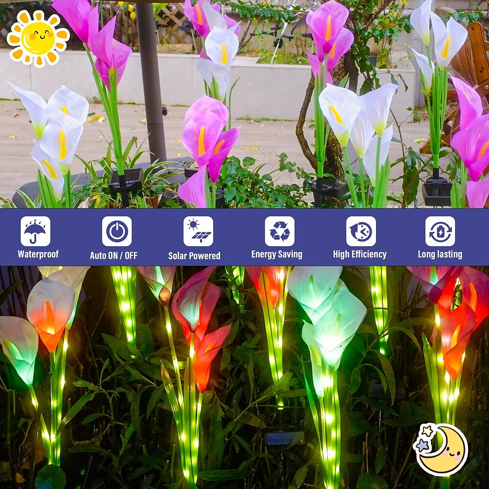2 Stück Solar-Hufeisen-Blumenfeld-Plug-in-Licht für den Außenbereich, warmweißes Licht, Innenhof, Garten, Park, Weg, Rasen, Party, Hochzeit, Festival, Weihnachtsatmosphäre, dekoratives Licht Lightinthebox