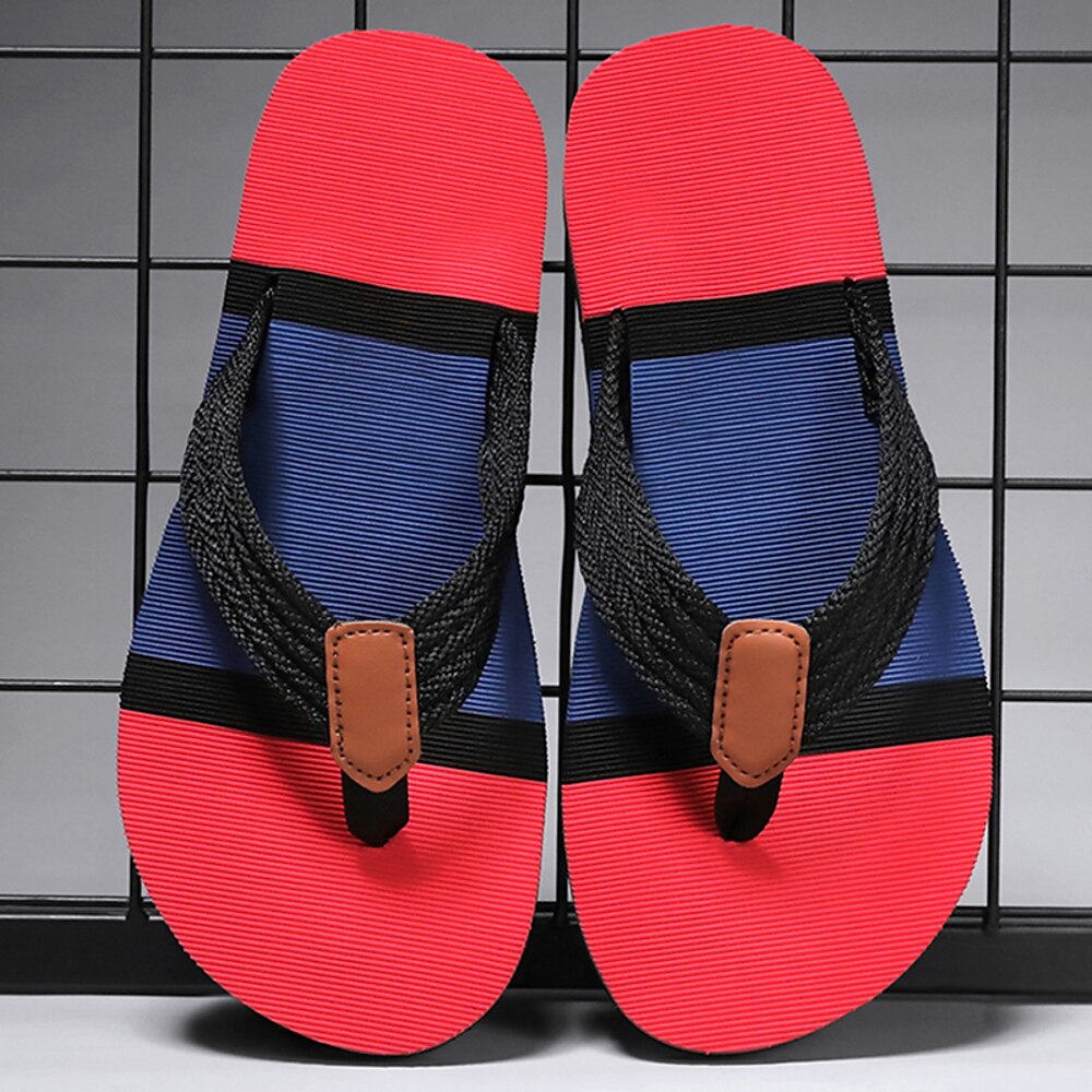 leuchtend rote Flip-Flops für Herren mit Netzriemen - leichter Komfort für den täglichen Gebrauch Lightinthebox
