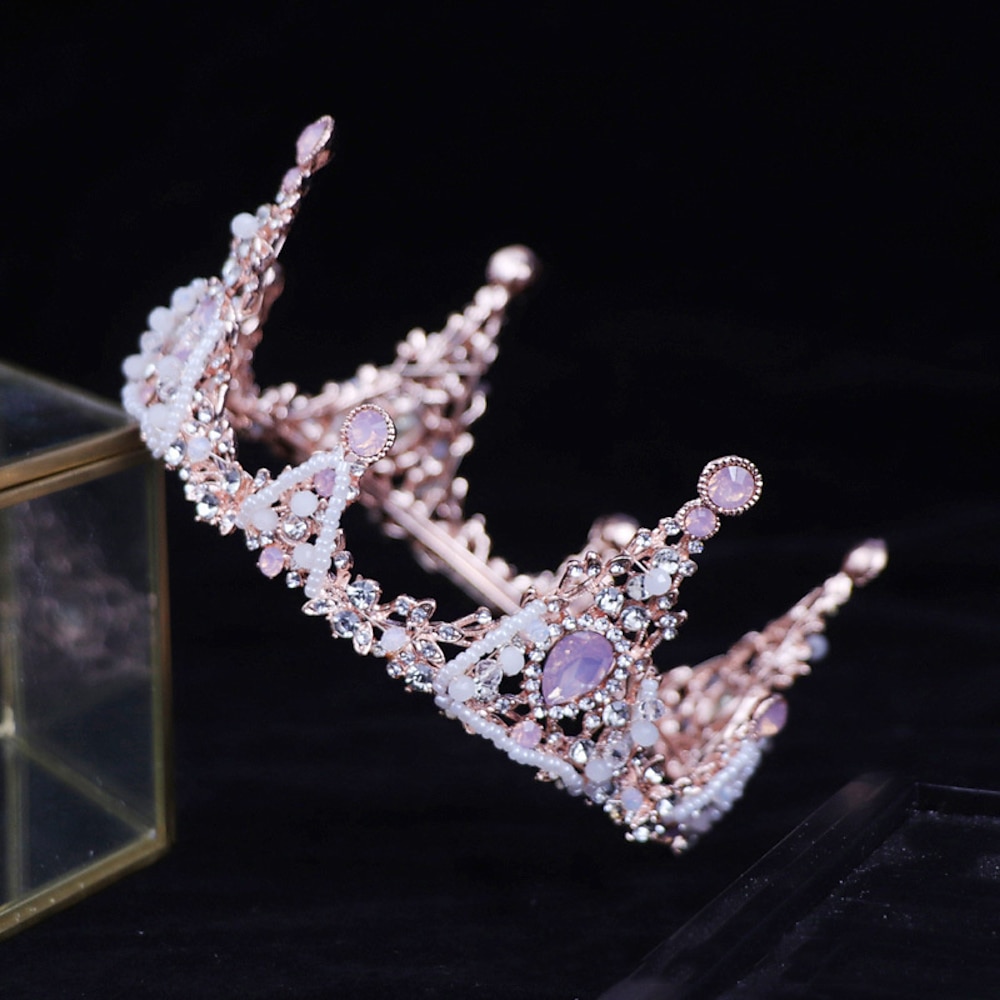 kinderkleidung Mädchen Tiara Prinzessinnenkrone Blumenmädchen Süß Party Geburtstag Feste Farbe Silber Rosa Lightinthebox