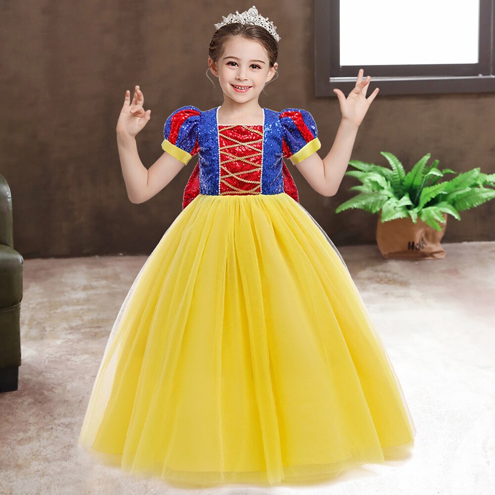 Schneeweiß Prinzessin Fee Kleid Cosplay Kostüm Tüllkleider Karnevalskostüm Verkleiden Film Cosplay for Mädchen Kinder Halloween Karneval Welttag des Buches Leistung Party Lightinthebox