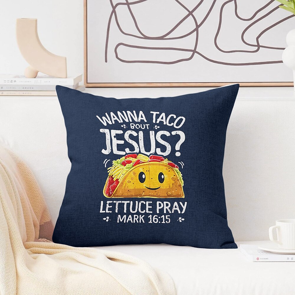 Oster Jesus Dekorative Kissenbezug 1PC Weicher quadratischer Sofakissenbezug für Schlafzimmer Wohnzimmer Sofa Stuhl Schwarz Rot Blau Lightinthebox