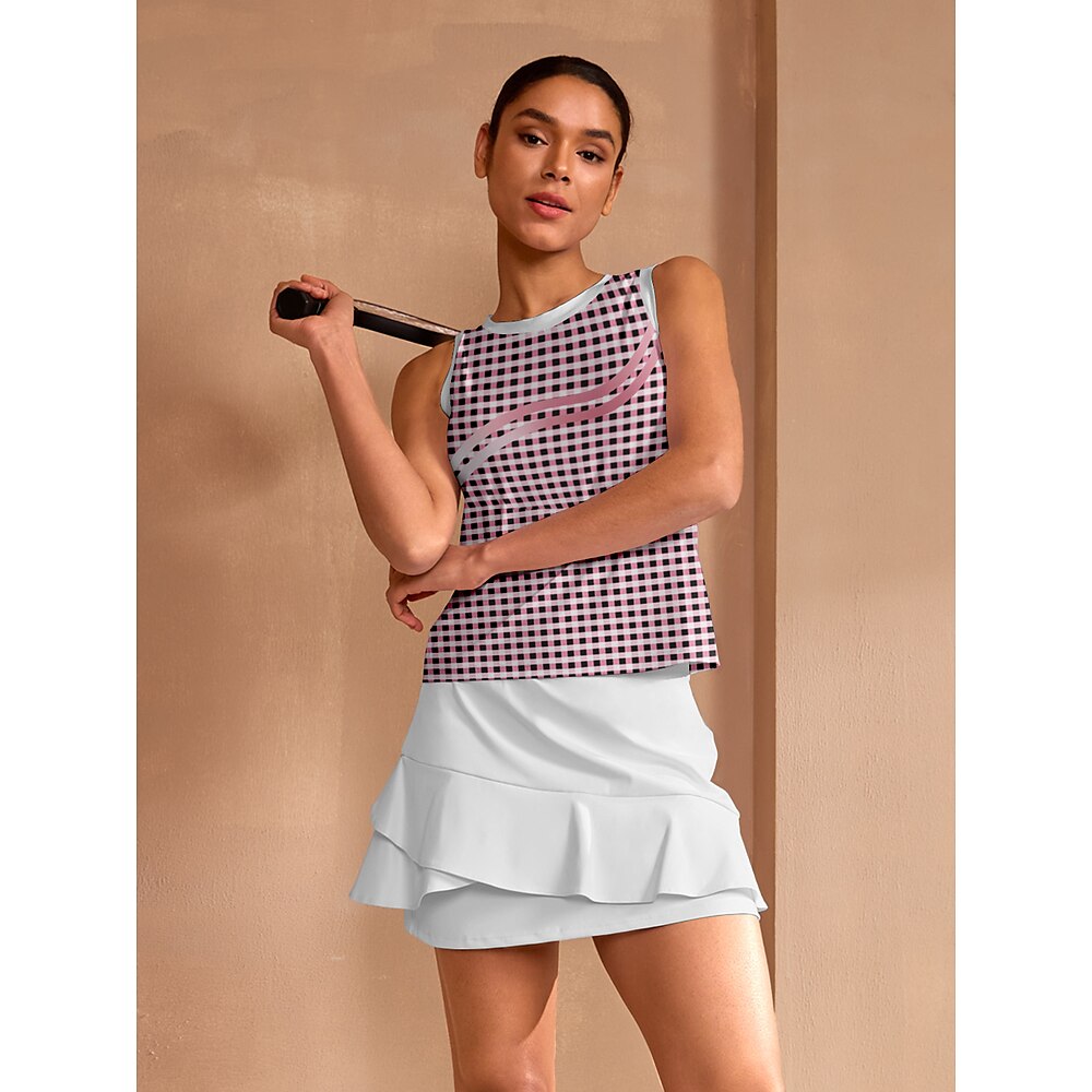 Damen Tennis Shirt Rosa Ärmellos Oberteil Damen-Golfkleidung, Kleidung, Outfits, Kleidung Lightinthebox