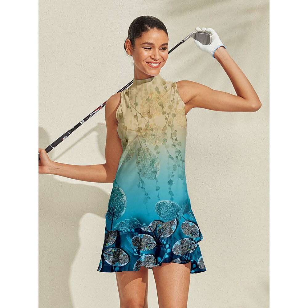 Damen Golfkleid Blau Ärmellos Damen-Golfkleidung, Kleidung, Outfits, Kleidung Lightinthebox