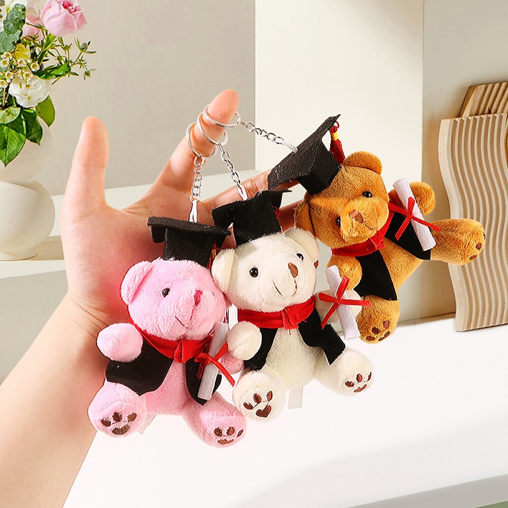 Schlüsselanhänger mit Teddybär-Ornament zum Schulabschluss, Plüschtier mit Doktorrobe, süßer Schlüsselanhänger zum Schulabschluss als Andenken für Männer, Frauen, Mädchen und Jungen Lightinthebox