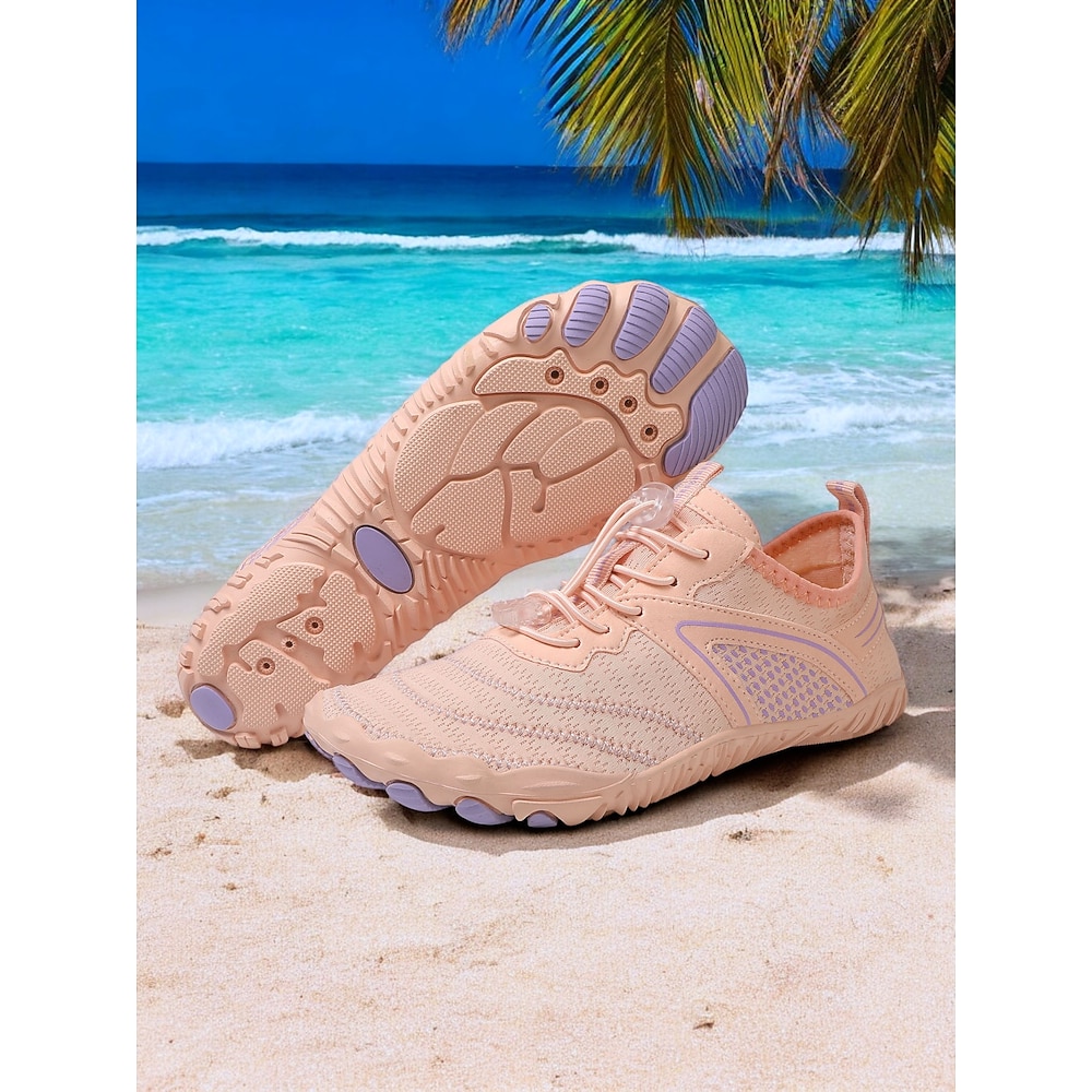 Barfuß-Wasserschuhe für Damen - schnelltrocknende, atmungsaktive Mesh-Sneaker mit weiter Passform und rutschfester Sohle für Strand, Schwimmen, Surfen und Wassersport im Freien Lightinthebox