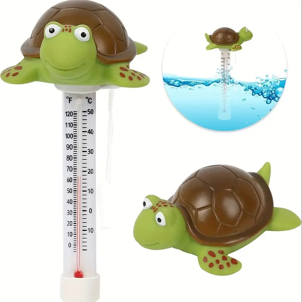 Schwimmthermometer für Schwimmbäder Schwimmthermometer für Schwimmbäder Schwimmthermometer mit grünem Schildkröten-Cartoon Lightinthebox