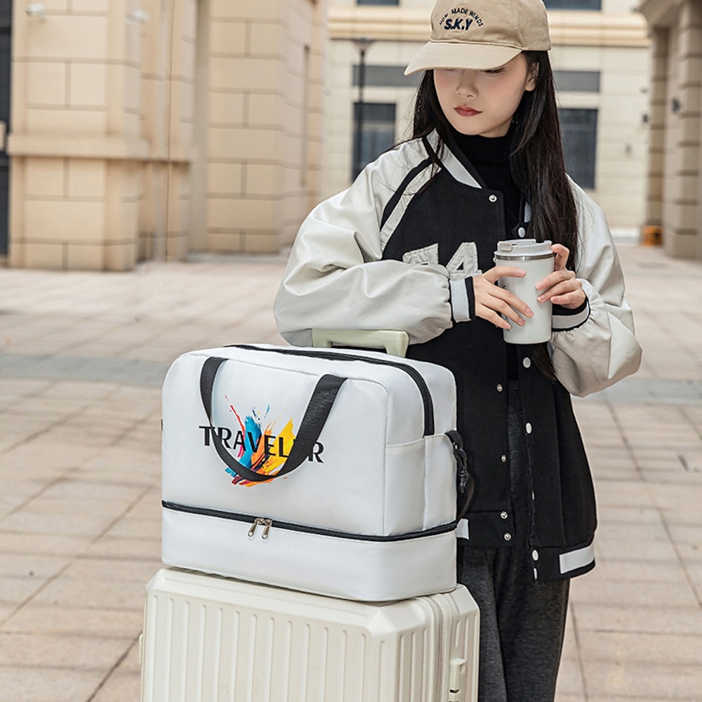 Reisetasche mit Tragegriff und Schultergurt, Nass- und Trockentrennung, Schultertasche, leichtes Reisegepäck für Kurztrips, Business-Reisetasche, Sport- und Gymbag Lightinthebox