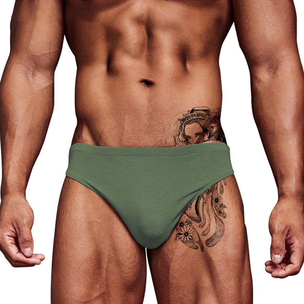 Herren 1 Stück Basic Slips Slip Patchwork Polyester Atmungsaktiv Weich Bequem Einfach Mittlere Hüfthöhe Schwarz Weiß Lightinthebox