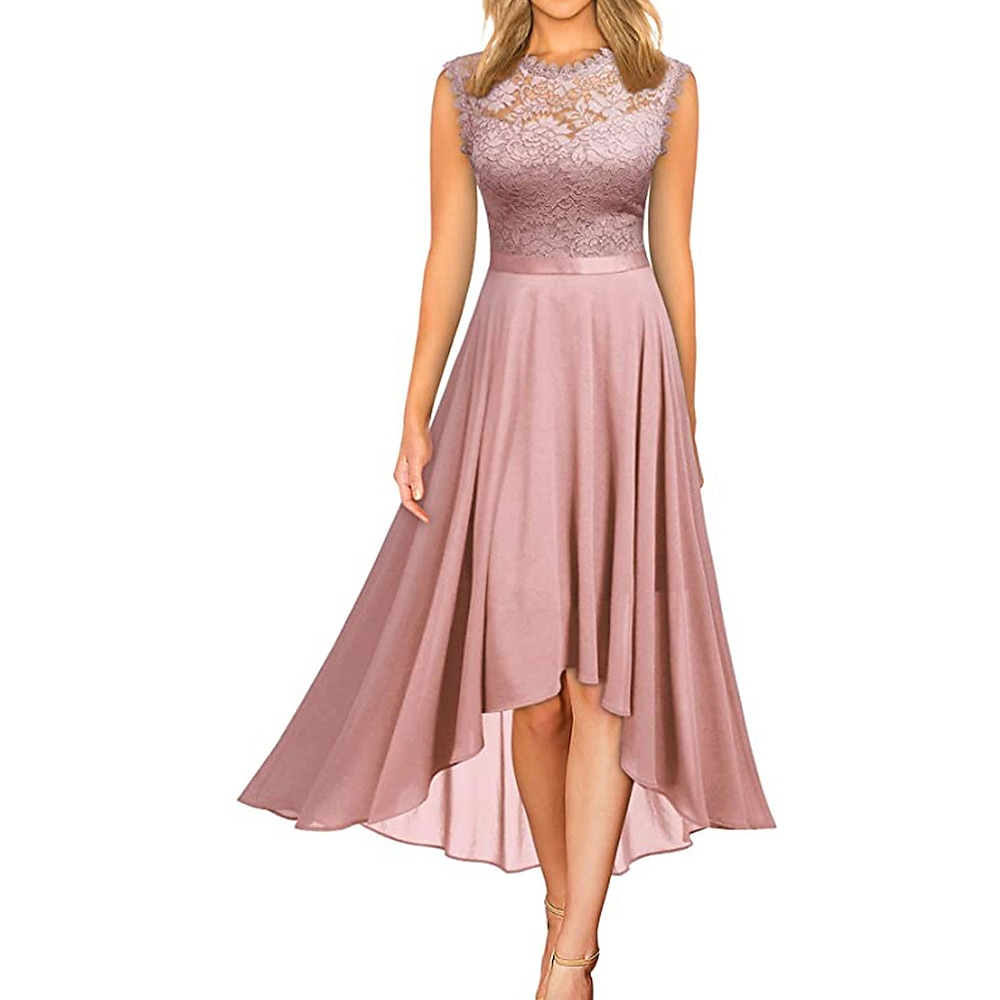 Kleid Brautmutterkleid Elegant Brautkleider schlicht Schmuck Boden-Länge Polyester Ärmellos mit Spitze 2025 Lightinthebox