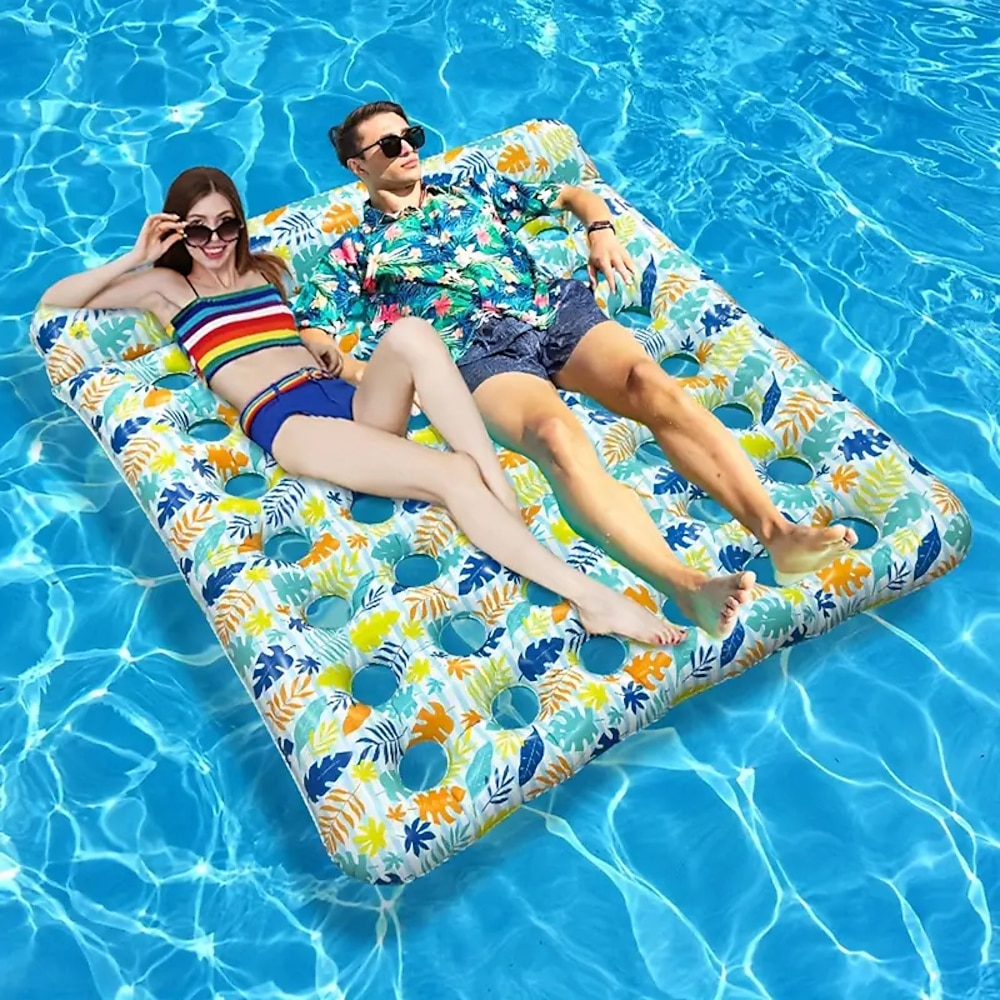 1 aufblasbare Pool-Hängematte - brillanter Farbmix aus PVC-Material, ultimativer Komfort für Poolpartys für Erwachsene oder Entspannung im Freien, Outdoor-Freizeit, Sicherheits-Pool-Schwimmhilfe für Lightinthebox