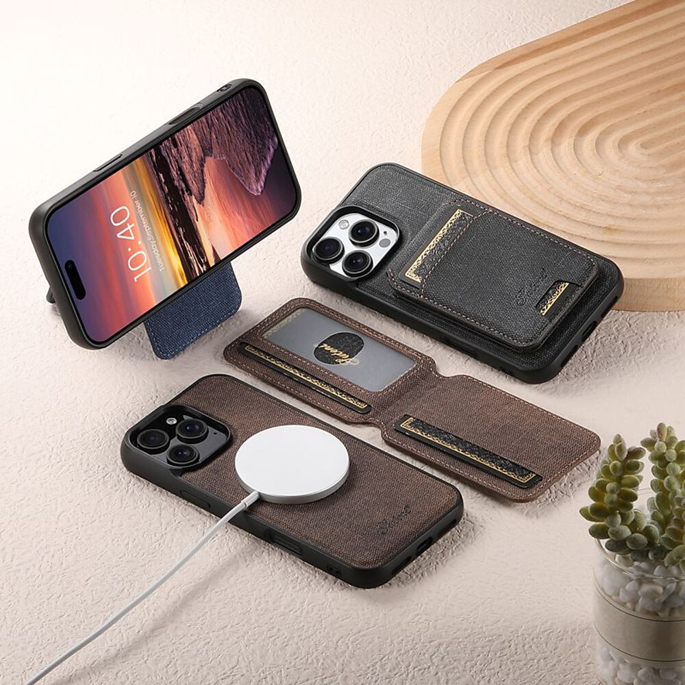 Handy Hülle Handyhüllen Für iPhone 16 Pro Max Plus iPhone 15 Pro Max Plus iPhone 14 13 12 Pro Max Plus Rückseite Mit Ständer Abnehmbar Magnetisch Retro TPU PU-Leder Lightinthebox