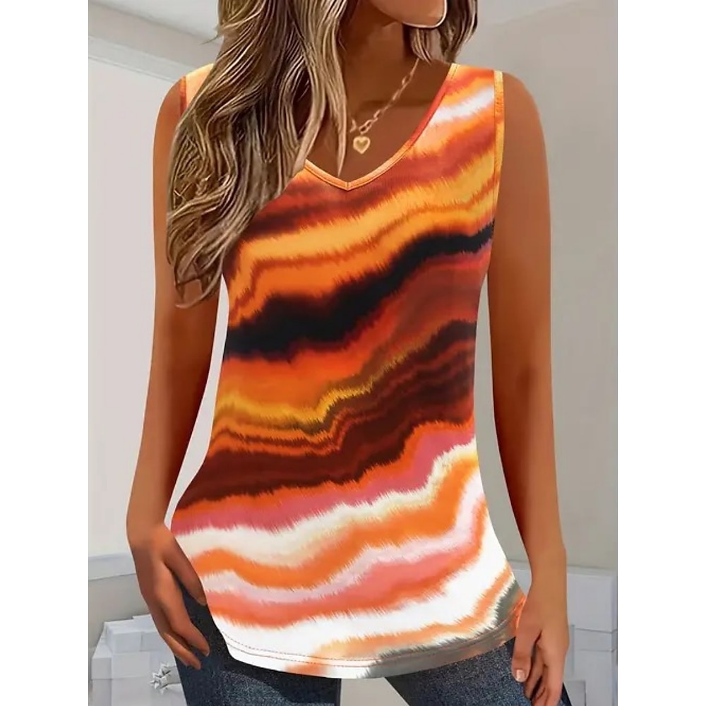 Damen Tank Top Grafik Western Ethnisch Ärmellos Rundhalsausschnitt Normale Oberteile Täglich Ferien Druck Schwarz Gelb Blau Lavendel Purpur Sommer Lightinthebox