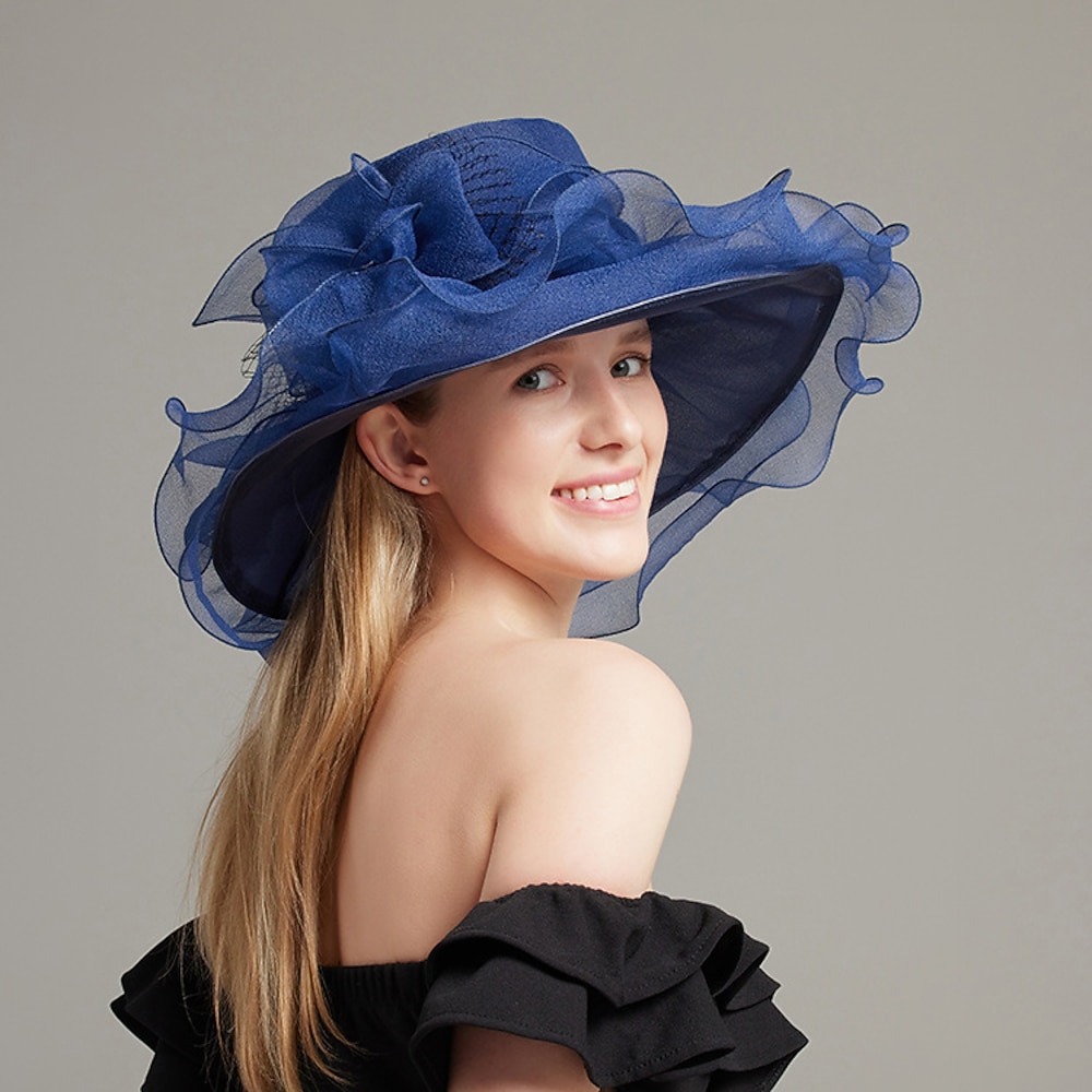 Kopfstück Tüll Hochzeit Abendgesellschaft Elegant Hochzeit Mit Blume Kopfschmuck Kopfbedeckung Lightinthebox