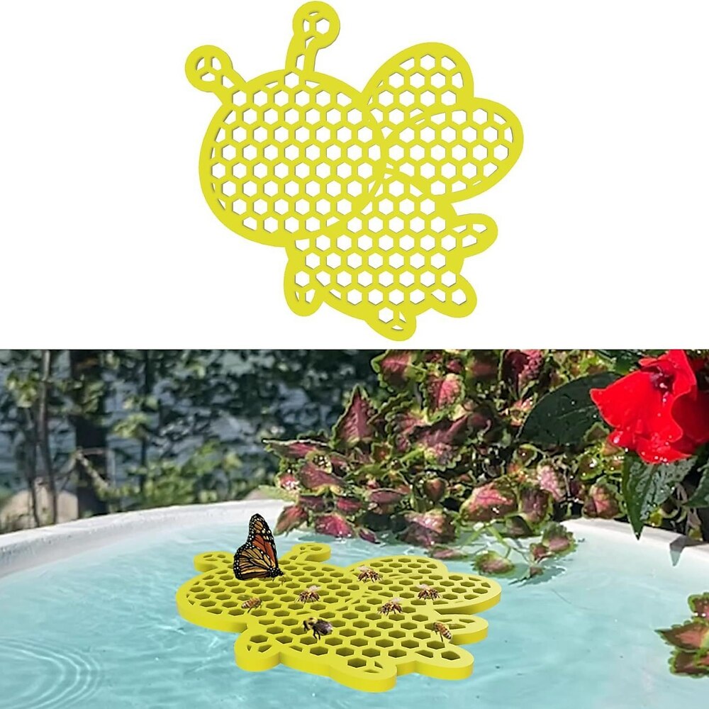 Bienenponton Bienenwasser-Futterspender, Gartenbrunnen-Dekoration, Bienen Schmetterlings-Futterstation, schwimmende Bieneninsel für Gartendekoration, Hinterhof-Accessoire Lightinthebox