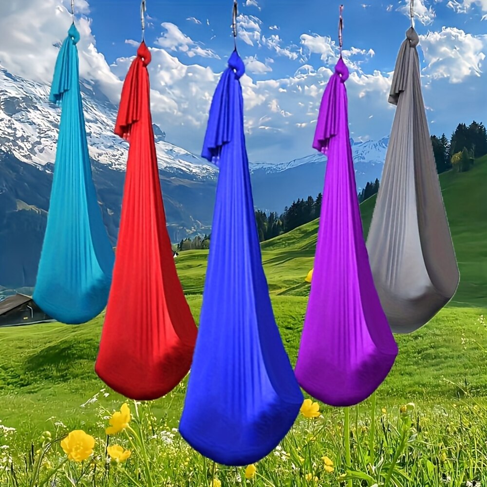 verstellbare elastische 100280cm Stoffhängematte für drinnen und draußen für Yoga, Camping, Picknick - Schaukelhängematte Lightinthebox
