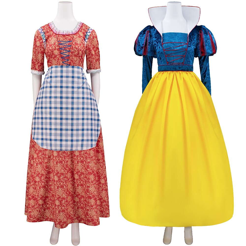 Schneeweiß Prinzessin Dienstmädchen Kleid Cosplay Kostüm Karnevalskostüm Verkleiden Film Cosplay for Damen Erwachsene Halloween Karneval Welttag des Buches Leistung Party Lightinthebox