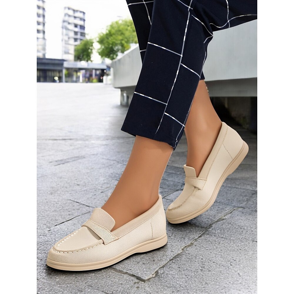 Damen-Slipper aus Flyknit - leichte Freizeitschuhe für die Arbeit und den Alltag Lightinthebox
