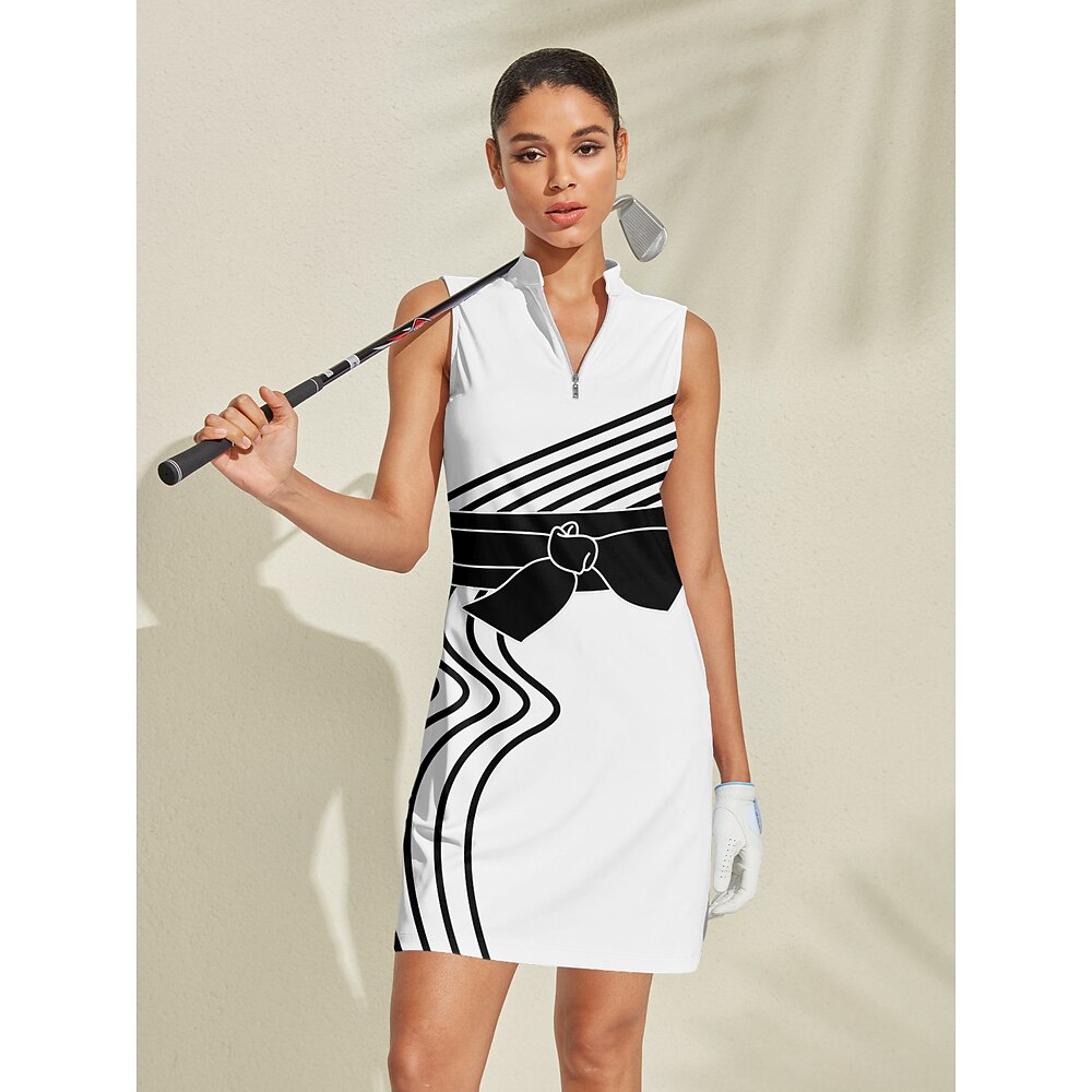 Damen Golfkleid Weiß Ärmellos Damen-Golfkleidung, Kleidung, Outfits, Kleidung Lightinthebox