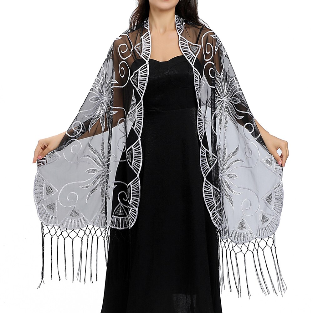 Damenumhang Elegant Ärmellos Polyester Hochzeit Schals Mit Quaste Für Party Frühling Sommer Lightinthebox