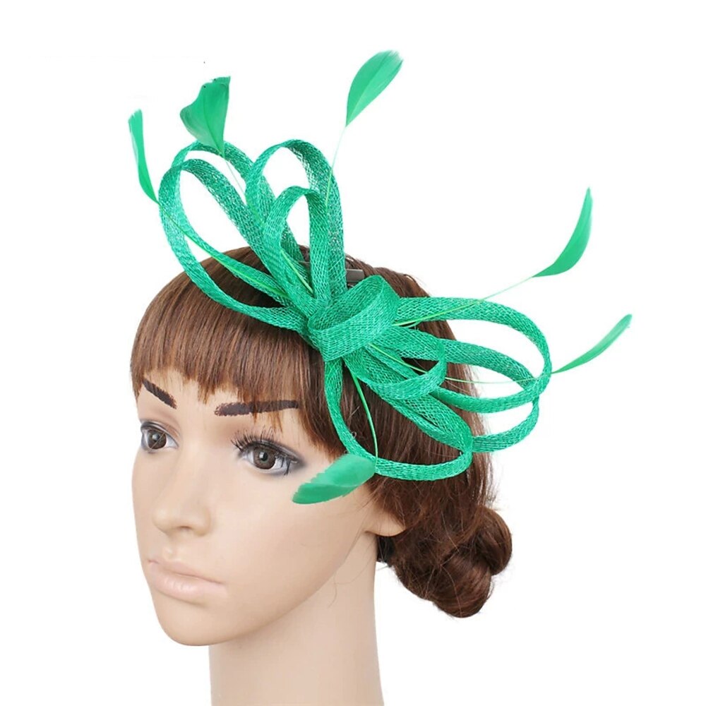 Kopfstück Federn Hochzeit Abendgesellschaft Elegant Hochzeit Mit Feder Kopfschmuck Kopfbedeckung Lightinthebox