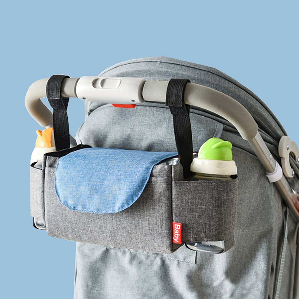 Kinderwagen-Organizer-Tasche, Aufbewahrungstasche für den Babywagen, Wickeltasche mit Flaschenhalter, Nass- und Trockentrennung für Babyutensilien Lightinthebox