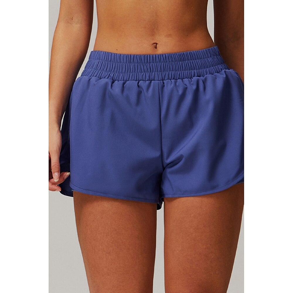 Damen Shorts Stoffhosen Streetwear Lässig Kurz Natürliche Taille Einfach Elastischer Bund Bequem Atmungsaktiv Außenbereich Alltagskleidung Ausgehen Schwarz Weiß Rosa Dunkellila Sommer Normale Passform Lightinthebox
