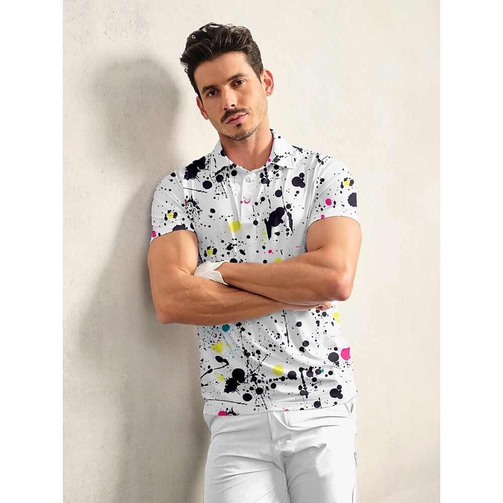 Herren Golf-Poloshirt Weiß Kurzarm Oberteil Golfkleidung, Kleidung, Outfits, Kleidung Lightinthebox