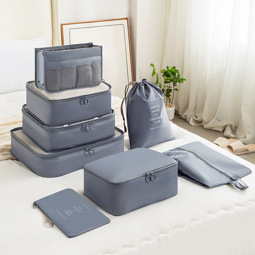Kompressionspackwürfel zur Aufbewahrung von Reisegepäck und als platzsparender Rucksack-Organizer, Organizer für Digital-, Toilettenartikel- und Make-up-Artikel, Kleidung, Schuhe und Reisetaschen-Set Lightinthebox