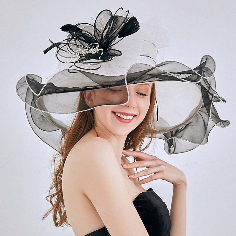 Kopfstück Organza Hochzeit Abendgesellschaft Elegant Hochzeit Mit Tüll Kopfschmuck Kopfbedeckung Lightinthebox