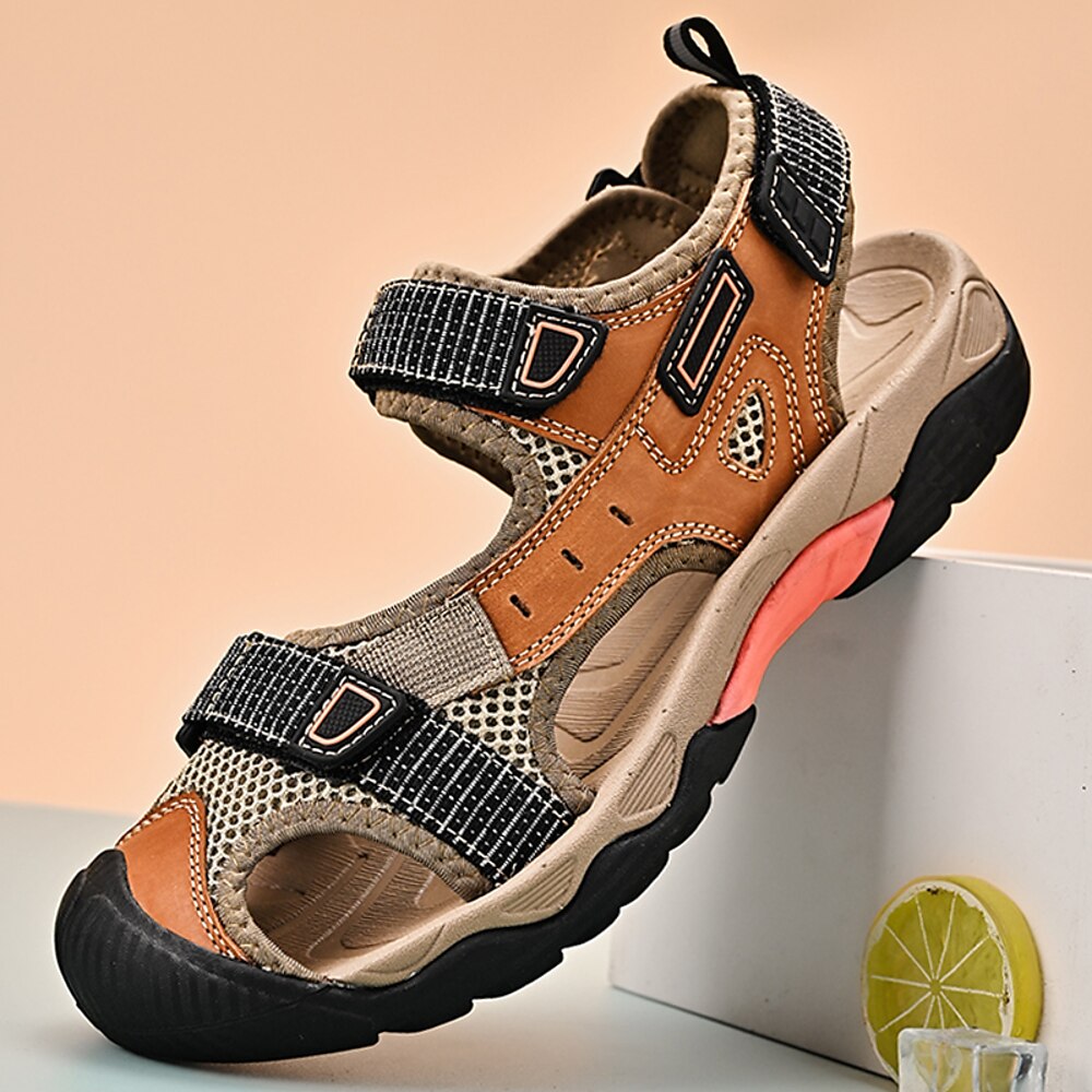 Herren-Outdoor-Wandersandalen mit verstellbaren Riemen und atmungsaktivem Mesh für aktive Männer - ideal zum Wandern, für den Strand und die Freizeit Lightinthebox
